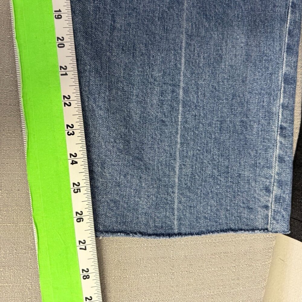 Everlane The Way High Organic Cotton Jeans High Rise Straight Regular 34 Raw Hem - Picture 7 of 14